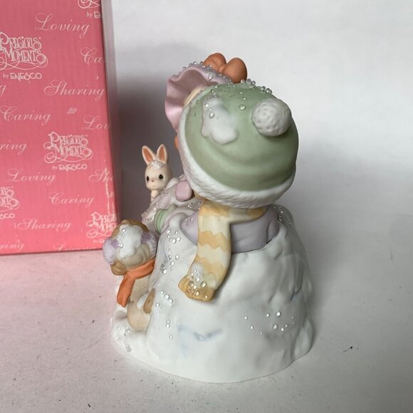 Precious Moments 879185 Up to Our Ears In A White Christmas Figurine MIB - Picture 5 of 7